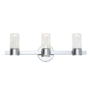 Artika VAN3NO-HD2 Essence 27 in. 3-Light Chrome LED Modern Bath Vanity Light Bar for Bathroom