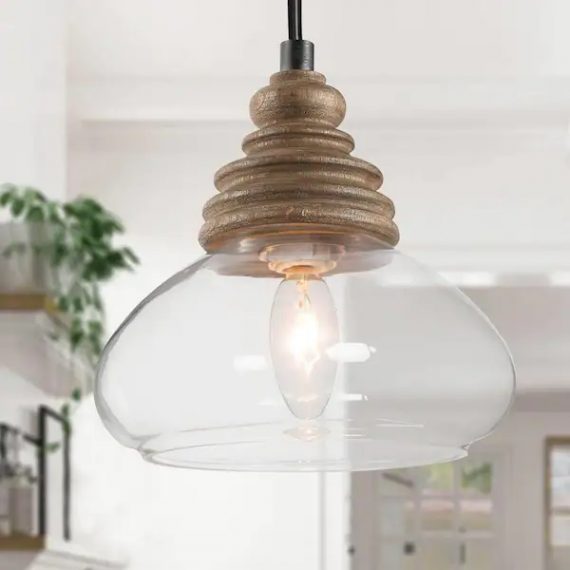 lnc-jirzyehd13544i6-rustic-brown-wood-pendant-light-with-globe-clear-glass-shade-1-light-modern-farmhouse-kitchen-island-chandelier-for-diy