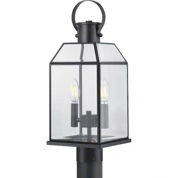 progress-lighting-p540040-031-canton-heights-2-light-matte-black-outdoor-post-lantern-with-clear-beveled-glass