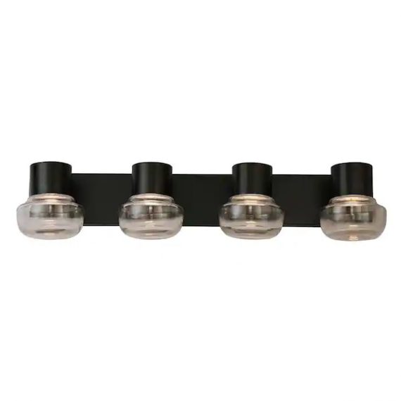 eglo-204454a-belby-4-light-black-led-vanity-light-with-clear-glass-shade