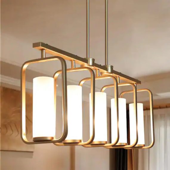 uolfin-628g7jnyf3y4106-modern-dining-room-linear-chandeliers-5-light-gold-bedroom-chandelier-rectangle-chandelier-with-frosted-glass-shades
