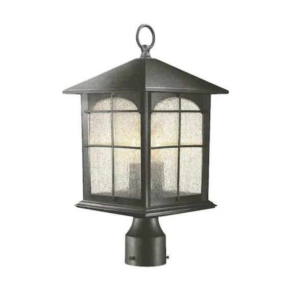 home-decorators-collection-y37031a-151-brimfield-18-in-aged-iron-3-light-outdoor-post-lamp-with-clear-seedy-glass-shade