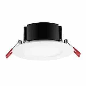 Commercial Electric 91510 4 in. White Flush Round Wet Rated LED Integrated Recessed Lighting Kit