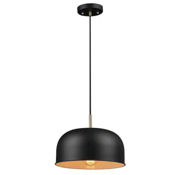 globe-electric-44846-emerson-1-light-matte-black-pendant-light-with-matte-brass-accents-and-woven-fabric-hanging-cord