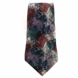Floral Paisley Print Tie 100% Silk 58″ Length