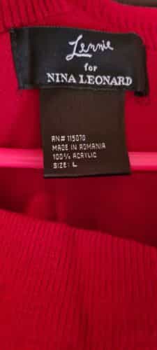 nina-leonard-red-size-l-off-shoulder-stretchy-lightweight-maxi-sweater-dress