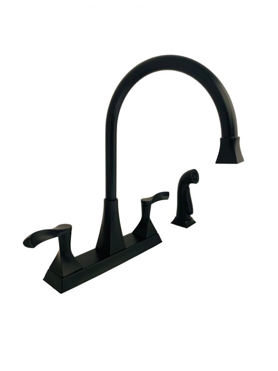 Delta 21741LFBL Everly Double Handle Standard Kitchen Faucet with
