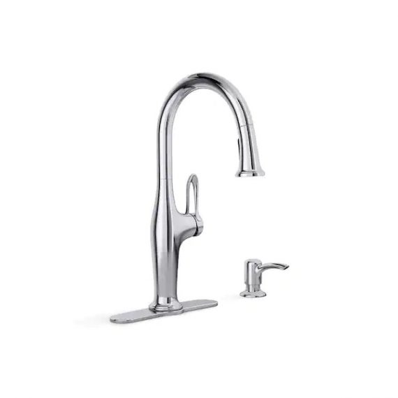 kohler-k-r33446-sd-cp-hamelin-single-handle-pull-down-sprayer-kitchen-faucet-in-polished-chrome