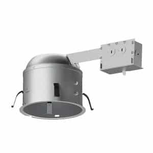Halo H2750RICAT H2750 6 in. Aluminum LED Recessed Lighting Housing for Remodel Shallow Ceiling, T24, Insulation Contact, Air-Tite 6 - Pack