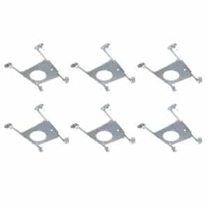 HALO HL4RSMF-6PK HL 4 in. Mounting Frame for Round and Square Canless Recessed Fixtures (6-Pack)