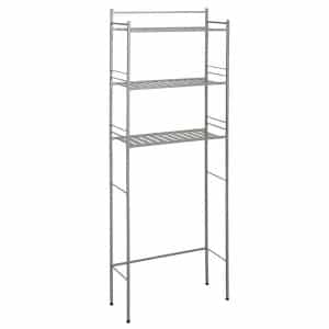 Glacier Bay 3465NNHD Slat Style 24 in. W x 9.5 in. D x 64.5 in. H Nickel Over-the-Toilet Storage