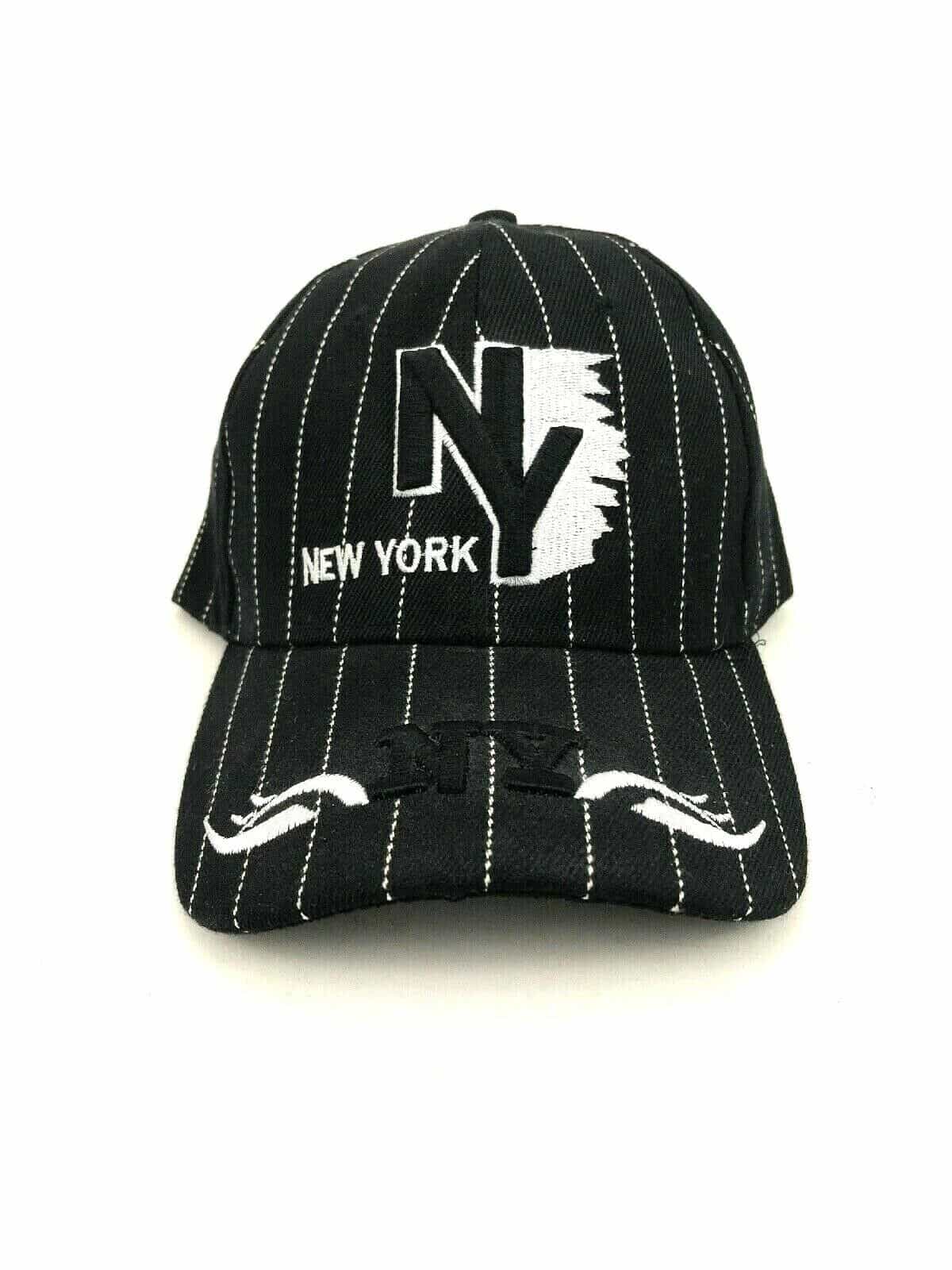 Men’s New York NY Baseball Hat Cap Black