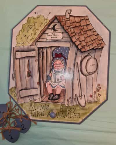 Rustic Bathroom Wood Sign funny toilet Hand Painted Mom’s Busy Take Number OSB1