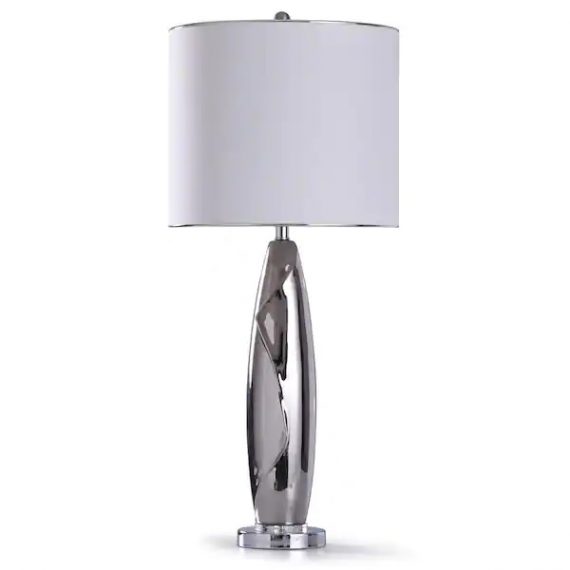 stylecraft-l318579ds-guildford-37-in-silver-table-lamp-with-clear-acrylic-and-white-shade
