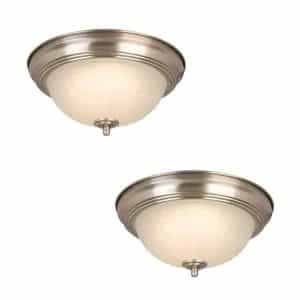 Generic HQV8011L-4/BN 11 in. Brushed Nickel LED Flush Mount (2-Pack)