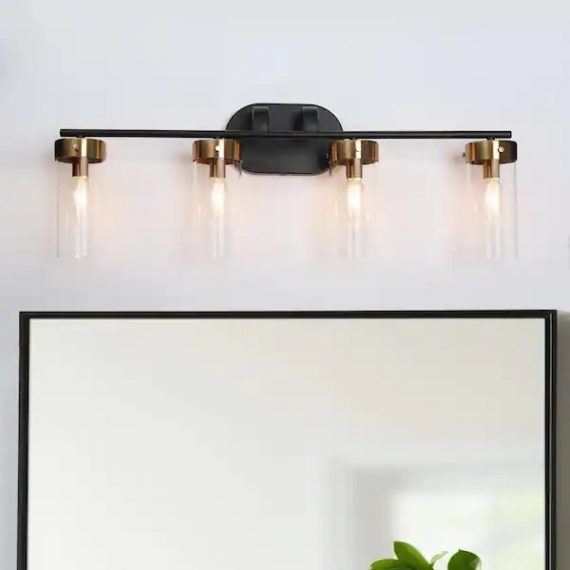 zevni-z-z8mmuvje-67w4-29-in-modern-4-light-black-and-brass-gold-bathroom-vanity-light-clear-glass-shade-bath-lighting-cylinder-wall-sconce