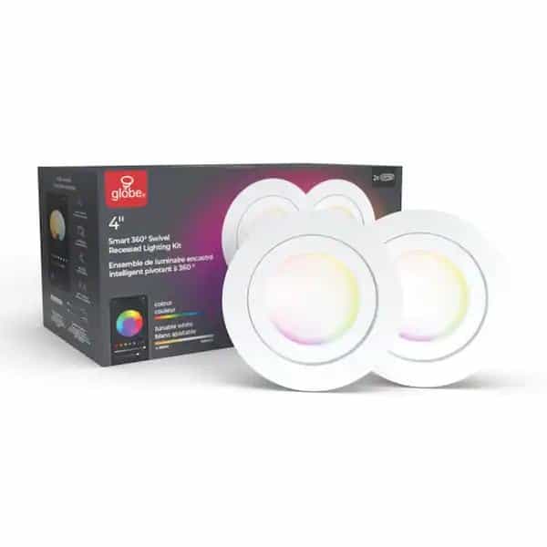 globe-electric-50467-wi-fi-smart-4-in-swivel-led-recessed-lighting-kit-2-pack-multi-color-changing-rgb-tunable-white-wet-rated
