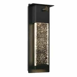LamQee 06FTL0214ABK 1-Light Black Hardwired Dusk to Dawn Outdoor Wall Lantern Sconce Light