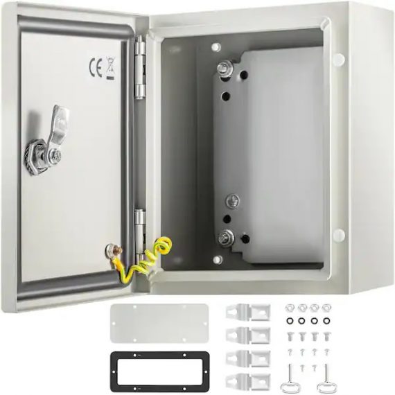 vevor-dqxjstcfs25x20x15v0-steel-electrical-box-10-in-x-8-in-x-6-in-electrical-enclosure-box-weatherproof-carbon-steel-hinged-junction-box-gray