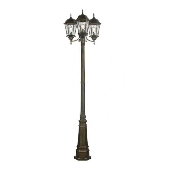 bel-air-lighting-4719-brz-villa-nueva-96-in-3-light-brown-outdoor-lamp-post-light-set-with-stained-glass