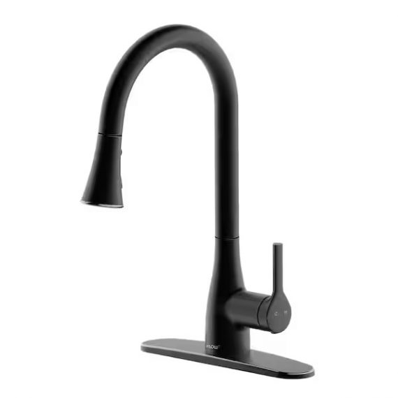 flow-flowclassic-mb-classic-series-single-handle-pull-down-sprayer-kitchen-faucet-in-matte-black