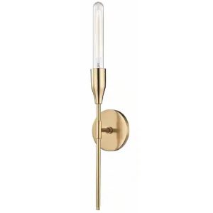 MITZI HUDSON VALLEY LIGHTING H116101-AGB Tara 1-Light Aged Brass Wall Sconce