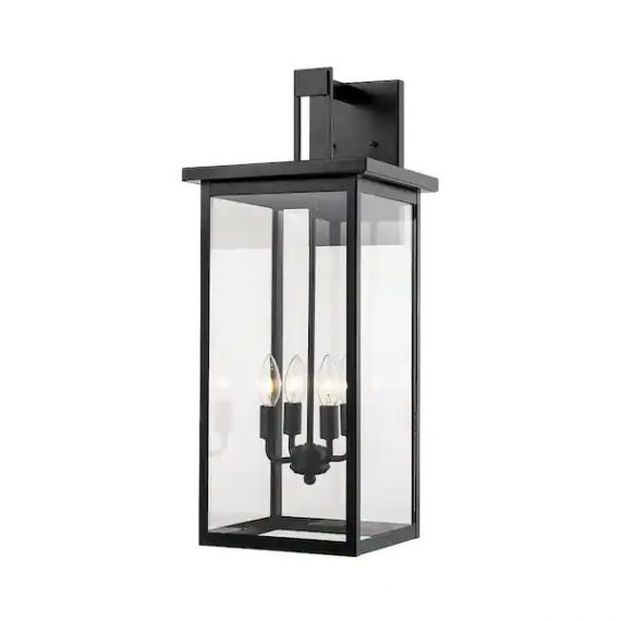 millennium-lighting-2603-pbk-27-in-4-light-powder-coat-black-outdoor-wall-light-sconce-with-clear-glass