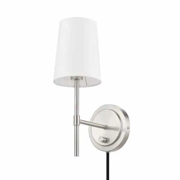Hampton Bay 65757 Ridgeway 1Light Brushed Nickel Wall Sconce