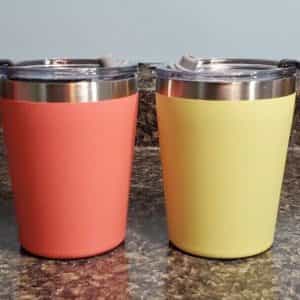 8.5 Oz Tumblers Set Of 2 Toddler Tumblers Go Cups Salmon And Yellow