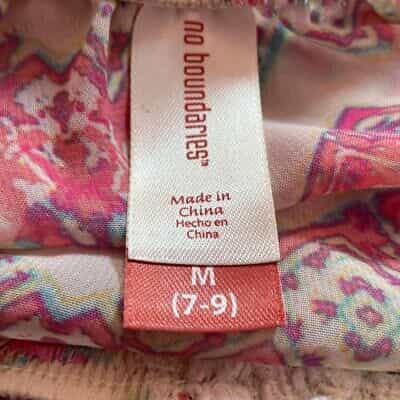 nobo-chevron-pattern-pink-peasant-blouse-size-m