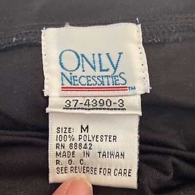 only-necessities-short-sleeve-black-button-down-blouse-size-medium