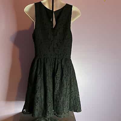 joie-black-lace-sleeveless-dress-size-small