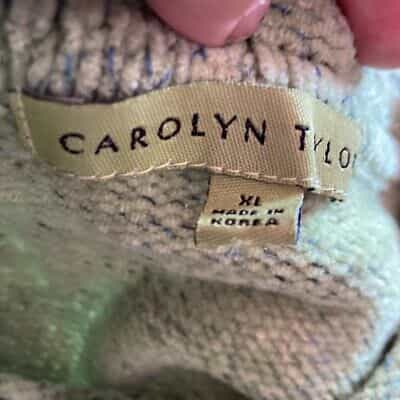 carolyn-taylor-green-chenille-sweater-size-xl
