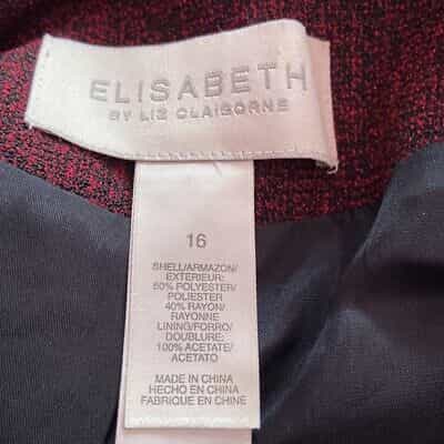 elisabeth-by-liz-claiborne-red-black-jacket-size-16