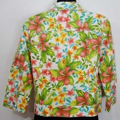 liz-claiborne-floral-button-down-multicoloured-jacket-size-m-271