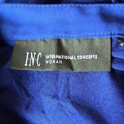 i-n-c-international-concept-royal-blue-blouse-half-zip-tab-sleeves