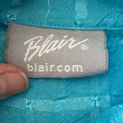 blair-button-down-casual-blouse-aqua-blue-size-xl