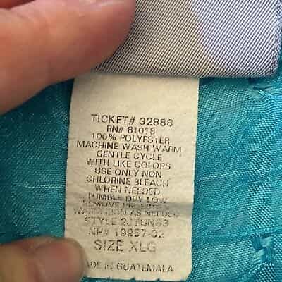 blair-button-down-casual-blouse-aqua-blue-size-xl