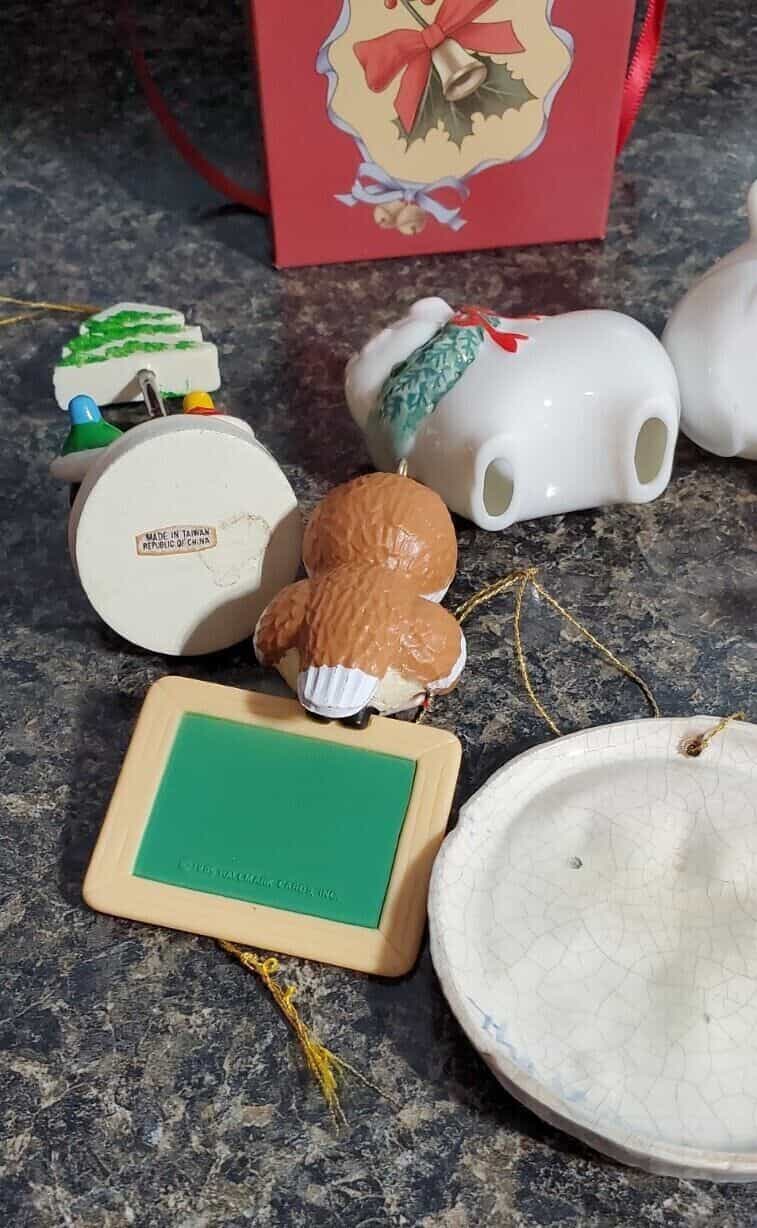 lot-of-christmas-ornaments-some-vintage-11-pieces-incl-hallmark-kurt-adler-etc