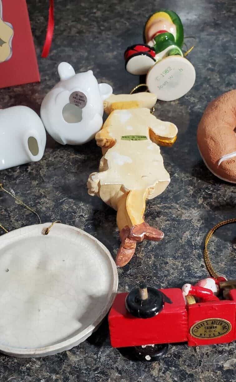 lot-of-christmas-ornaments-some-vintage-11-pieces-incl-hallmark-kurt-adler-etc