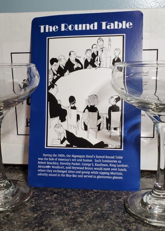 the-round-table-algonquin-cocktail-glasses-set-of-2-with-coaster-in-original-box