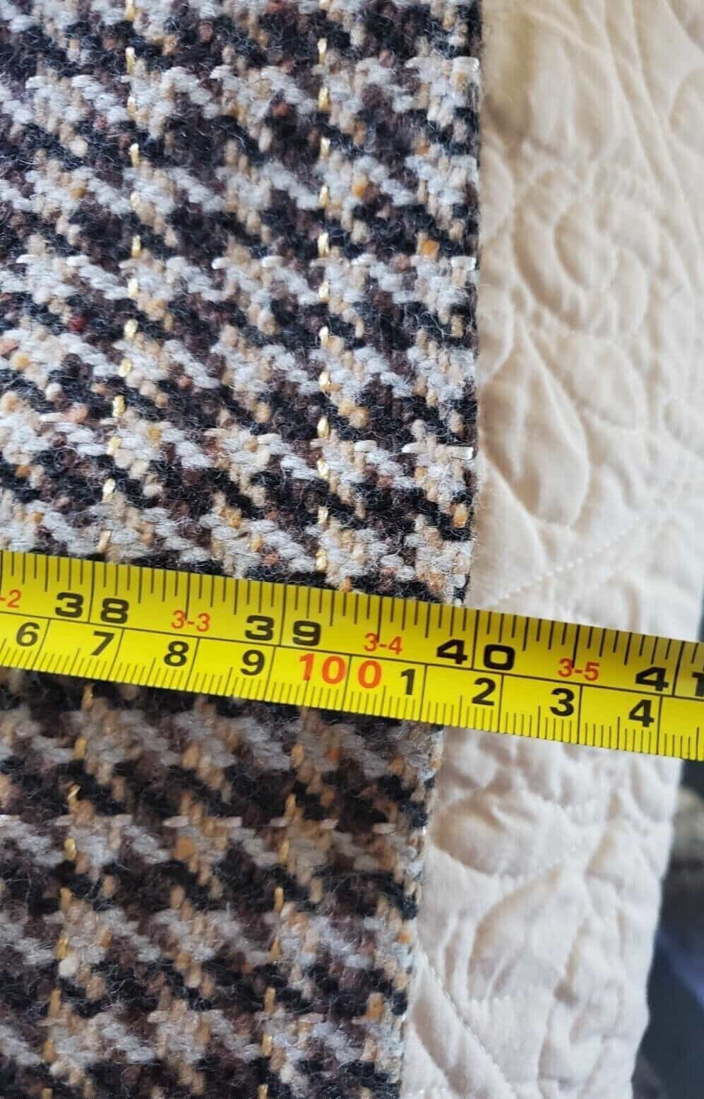 express-design-studio-brown-hounds-tooth-vintage-full-length-coat-size-m