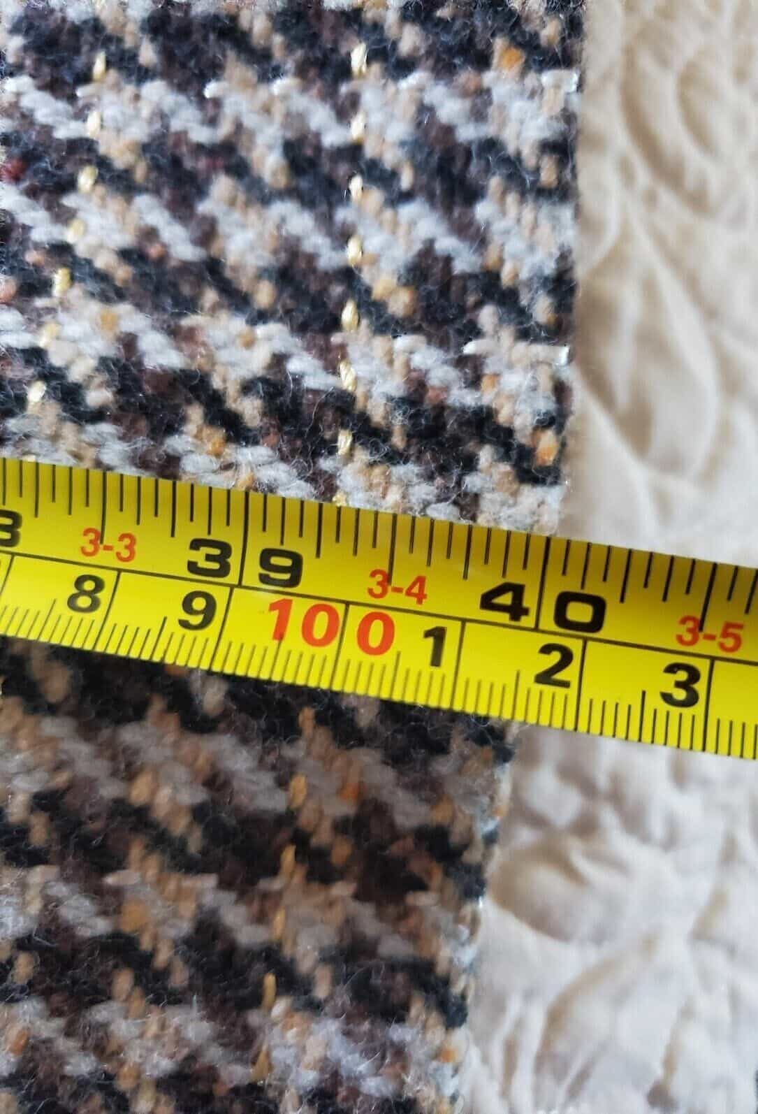 express-design-studio-brown-hounds-tooth-vintage-full-length-coat-size-m