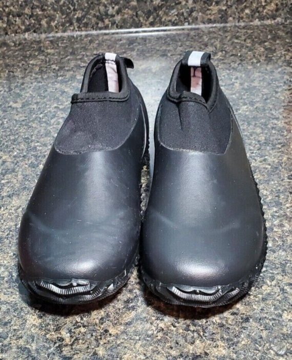 womens-black-garden-mules-muck-shoes-slip-on-waterproof-sz-5-5-36