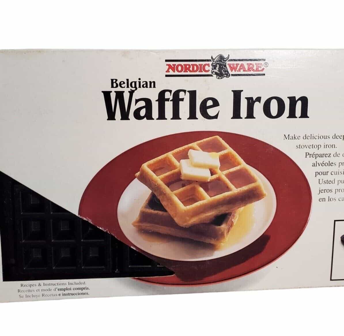 Nordic Ware Cast Aluminum Stovetop Belgian Waffler In Good Condition