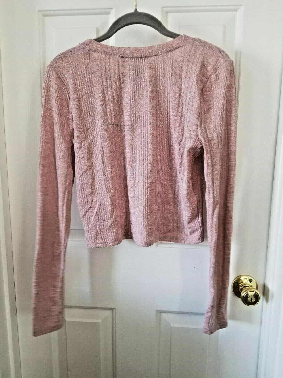 forever-21-long-sleeve-pale-pink-tee-size-large