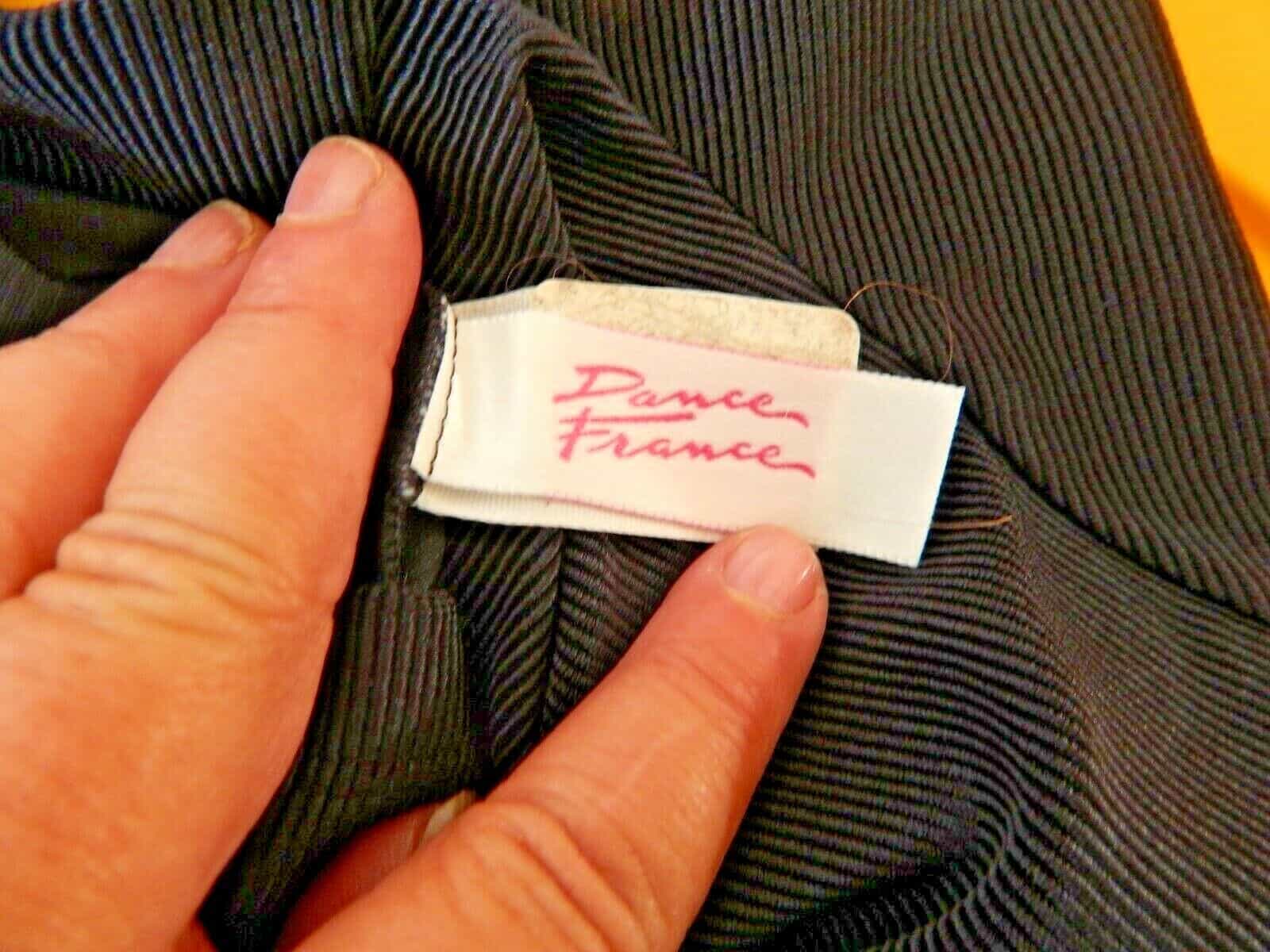 dance-france-black-ribbed-crop-top-orange-crystal-embellishments-size-medium