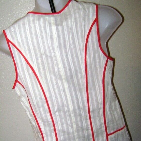 richard-chai-for-target-cream-orange-sleeveless-blouse-size-medium