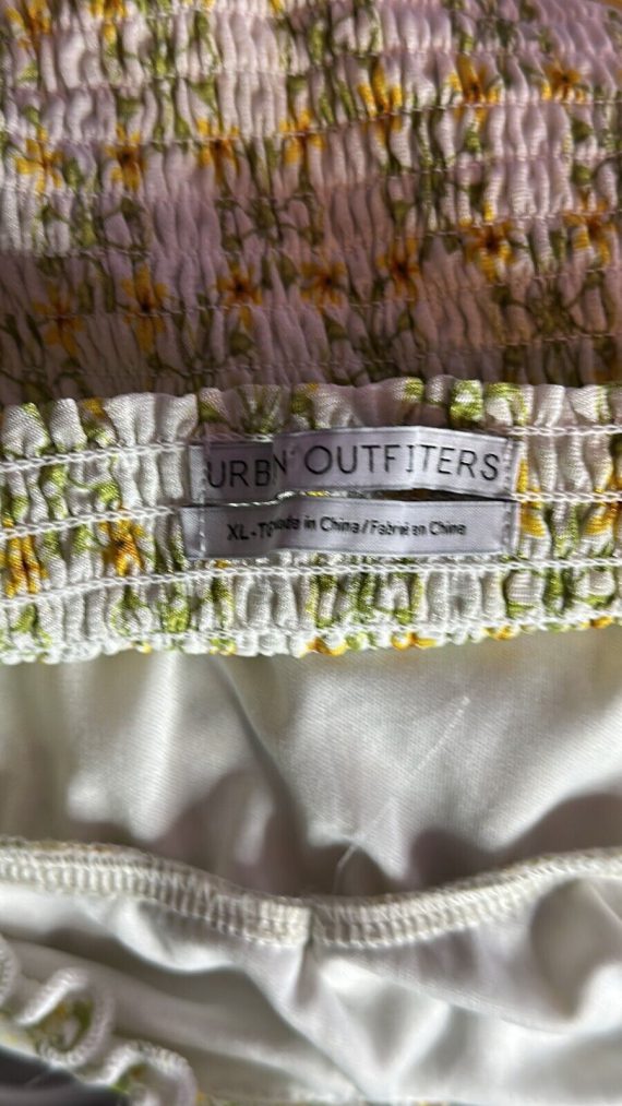 urban-outfitters-yellow-floral-off-the-shoulder-top-size-xl