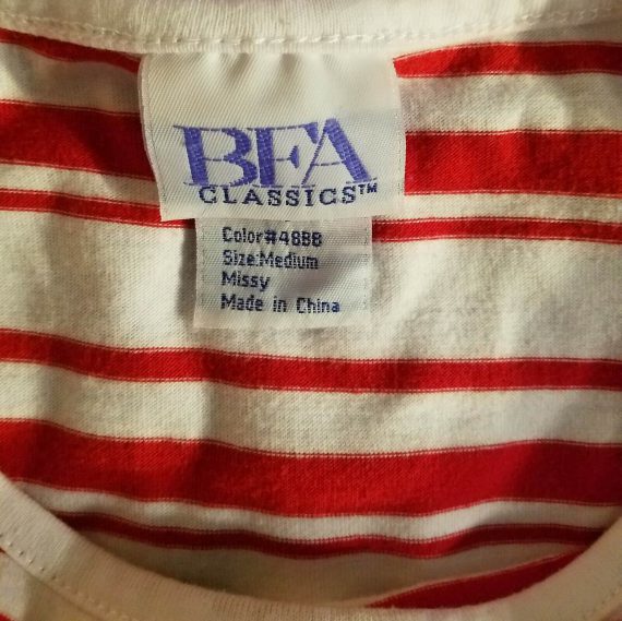 bfa-classic-short-sleeve-top-red-stripe-size-medium